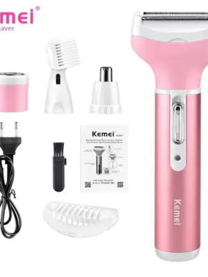 Kemei KM-6637 Multi Functional 4 In 1 Shaver For Women